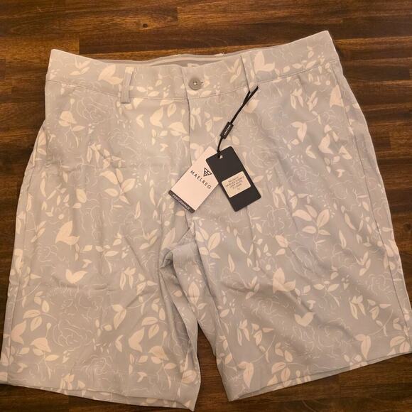 Maelreg Other - Maelreg Men's Golf Shorts Size 32 Grey White Floral ProFlex Stretch NWT